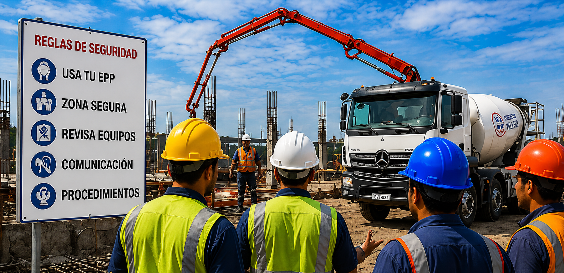 Trabajadores utilizando equipos de seguridad